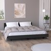 Tuhome Kaia Queen Bed Base, Headboard, Black CLW7973